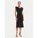 Rinascimento Cocktail obleka CFC0020043002 Črna Slim Fit
