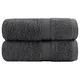 Vidaxl vidaXL Premium brisače SOLUND, 2 kosa, antracit, 30x30 cm