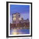 Plakat s paspartujem nočni Brooklyn - 20x30 black