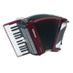 Harmonika Bravo II 48 Red silent key Hohner