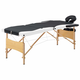 vidaXL Zložljiva masažna miza 3-conska les črna in bela
