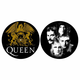 Podloga za gramofonsko ploščo (2 kosa) Queen - Crest & Faces - RAZAMATAZ - SM029