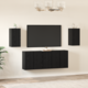 Set TV komoda Zidne 7 pcs Crni hrast 30,5 x 30 x 60 cm