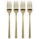 shumee 4x Zlate desertne vilice Desert Cakes Majhne vilice Set vilic
