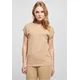 Womens T-shirt with extended shoulder union beige