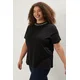 Trendyol Curve Black Collar Detailed Knitted Plus Size T-Shirt