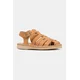 Fracap sandali z zaprtimi prsti usnjeni Tan leather