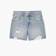 Cropp - Denim kratke hlače z učinkom pranja - modra