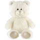 Teddies Beli plišasti medvedek 40 cm na baterije s svetlobo in zvokom