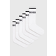 Čarape BOSS 6-pack za muškarce, boja: bijela