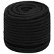 vidaXL Večnamenska vrv 18 mm 50 m Črna Poliester