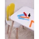 Woody Fashion Kid's Table Set Bunny One Chair Set - Yellow, White