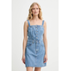 Obleka Levis ICONIC BUTTON THRU DRESS