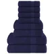 Set ručnika FROGN od 8 dijelova tamnoplave boje 360 g/m2