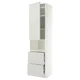 METOD / MAXIMERA Vis.elem.mikrotal. s vratima/2fioke, bela/Aspudden svetlosiva, 60x60x240 cm