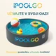 IPoolGo okrogli bazen 3,7 m x 1,2 m | Siva Barva | s tlačilko, črpalko s peščenim filtrom in stopnicami | Vaša Brezskrbna Poletna Oaza!
