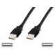 Digitus USB 2.0 priključni kabel [1x USB 2.0 utikač A - 1x USB 2.0 utikač A] 1 m Digitus crni
