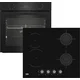 Beko BBSE17350BD Ugradni set, Rerna, Kombinovana ugradna ploča, Staklokeramička, Crna
