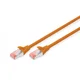 CAT 6 S-FTP patch cord, Cu, LSZH AWG 27/7, length 1 m, color orange