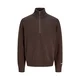JACK & JONES Pulover JORNORREBRO temno rjava