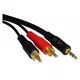 FAST ASIA audio 3.5mm - 2xRCA 5m crni