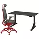UPPSPEL / STYRSPEL Gejmerski sto i stolica, crna siva/crvena, 140x80 cmPrikaži specifikacije mera