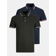 JACK & JONES Set muških majica 12191216, 2 komada, Zelena i teget