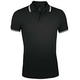 Polo majica za muškarce veličina 3XL Sols Pasadena Black/White 00577