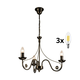 Brilagi - LED luster na lancu STEFANO 3xE14/40W/230V crna patina