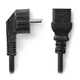 NEDIS napajalni kabel 230V/ konektor 16A/ konektor IEC-320-C19/ poševni šuko vtič/ črn/ bulk/ 2m