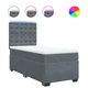 Vidaxl Box spring postelja z vzmetnico temno siv 90x190 cm žamet