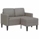 vidaXL vidaXL 2-sedežni kavč z ležiščem v obliki črke L taupe 125 cm tkanina, (21749688)