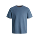 JACK & JONES Majica EPAULOS, modra