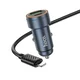 Hoco Avtomobilski polnilnik Hoco USB A + USB C QC3.0 PD 30 W + kabel USB C na Lightning Z57A, črn