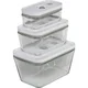 Vakuumski kozarci za hrano FRESH & SAVE, set 3 kos, beli, steklo, Zwilling