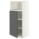 METOD Visoki element za ugradne uređaje, bela/Voxtorp tamnosiva, 60x60x140 cm