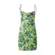 Versace Jeans Couture Koktejl obleka marine/zelena/kivi