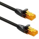 Qoltec UTP patchcord kabel | CAT6 | 2 x RJ-45 | Visoka hitrost 1 Gb/s | Pozlačeni kontakti | 30 m | črne barve