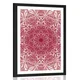 Plakat s paspartujem rožnata rozeta - 20x30 silver