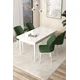 Hanah Home Set Trpezarijski sto i 4 stolice Arp, Zeleno-beli