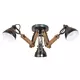 Rabalux Aksel plafonska lampa E14 3x15W, drvo/crna Industrijska rasveta