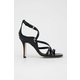 Kožne sandale Tommy Hilfiger Elevated Th High Heel boja: tamno plava