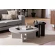 Hanah Home Klub sto Cream, 42x49x42 cm, Sivi