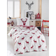 Hanah home Set Single posteljine Geyik, 140x200cm, Crveni