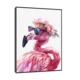 Canvas Slika na platnu Cool Flamingo, 30x40cm, Sa ramom, Crni
