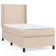 vidaXL vidaXL Box spring postelja z vzmetnico kapučino 90x190 cm umetno usnje, (20883773)