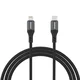 DUDAO Opleten kabel USB-C – iPhone Lightning 30 W, 1,2 m – črn