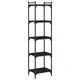 Regal za knjige s 5 razina crni 40x30x154 cm konstruirano drvo