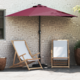 Vrtni suncobran Bordeaux Crvena 294 x 150 x 224 cm