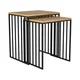 Eglo 424143 - Komplet 2x stranska mizica TOZAWA rjava/črna